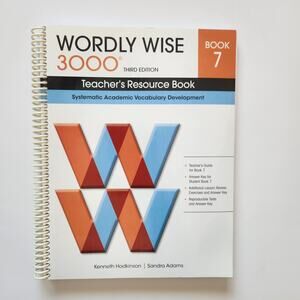 Wordly Wise Teacher's Resource Book 7 3rd Ed Grade Reproducible Spiralbound